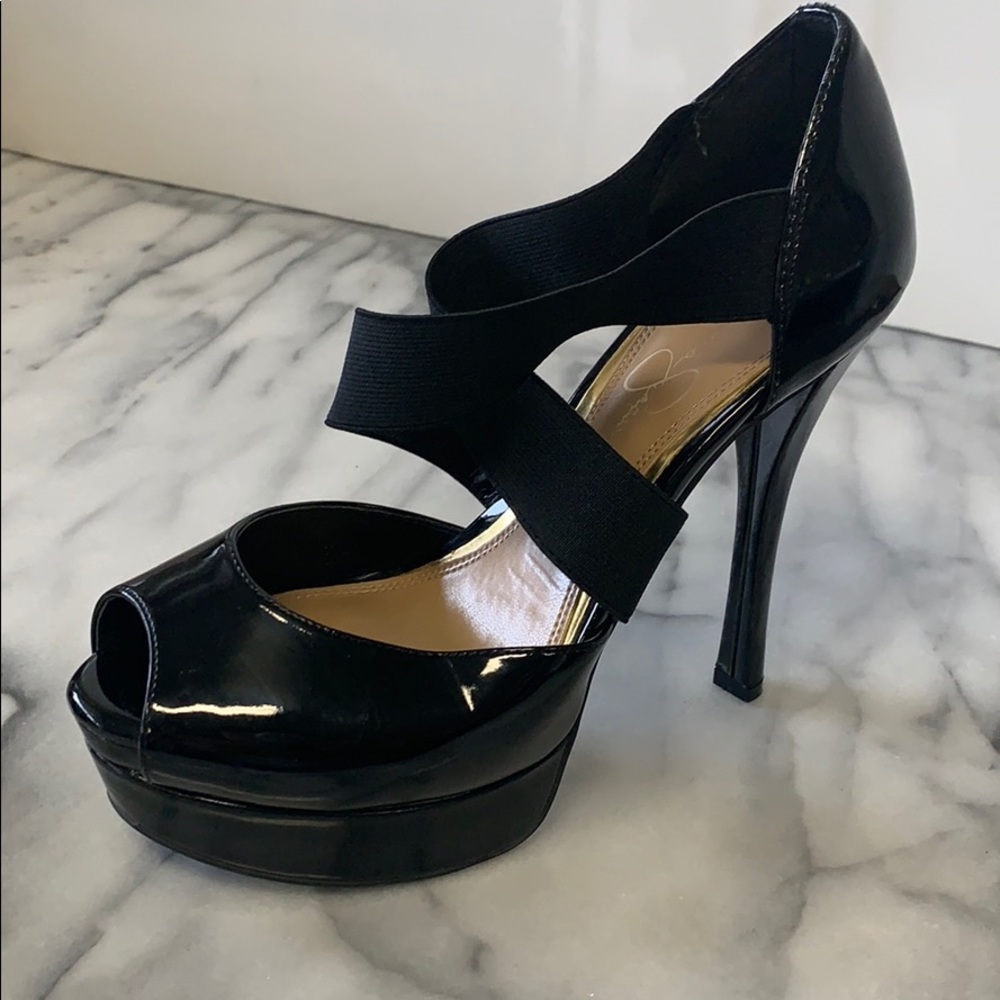 Jessica Simpson Black Stretchy Stiletto